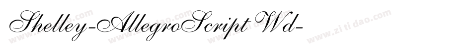 Shelley-AllegroScript Wd字体转换